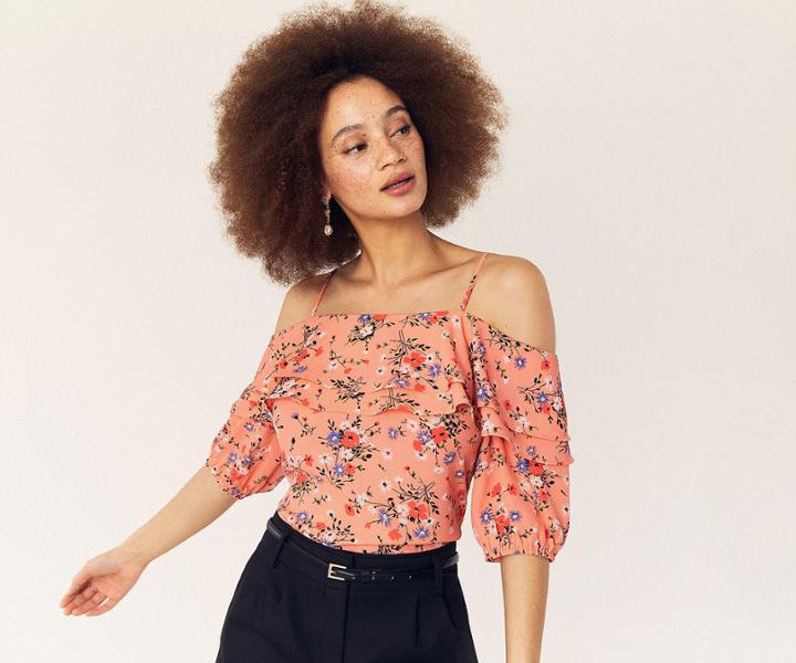 Oasis Fifi Floral Bardot Top