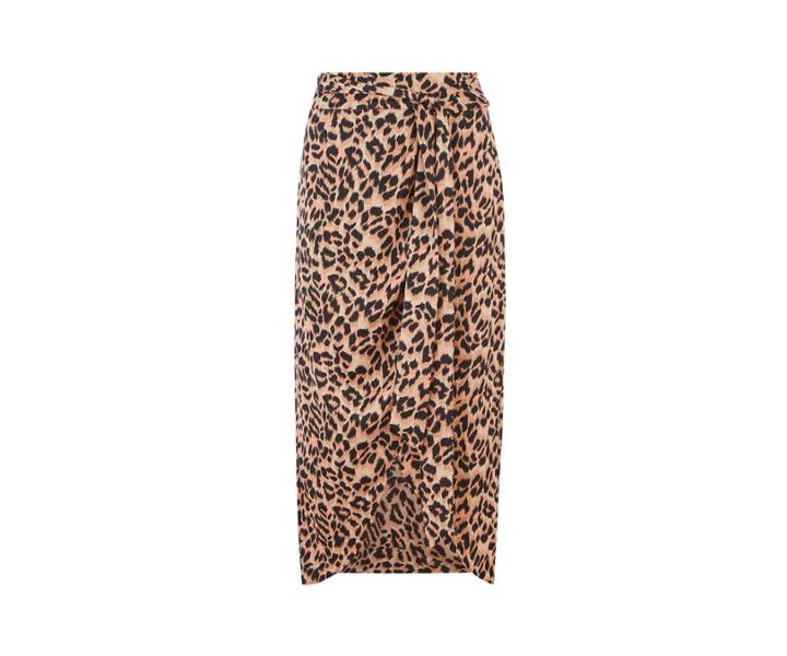 Oasis Animal Wrap Midi Skirt