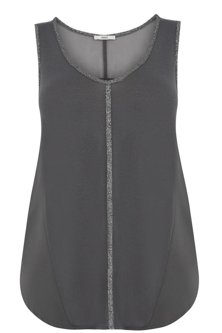 Oasis Lurex Trim Vest