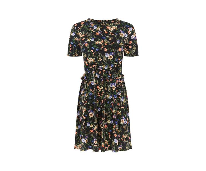 Oasis Floral Frill Waist Dress
