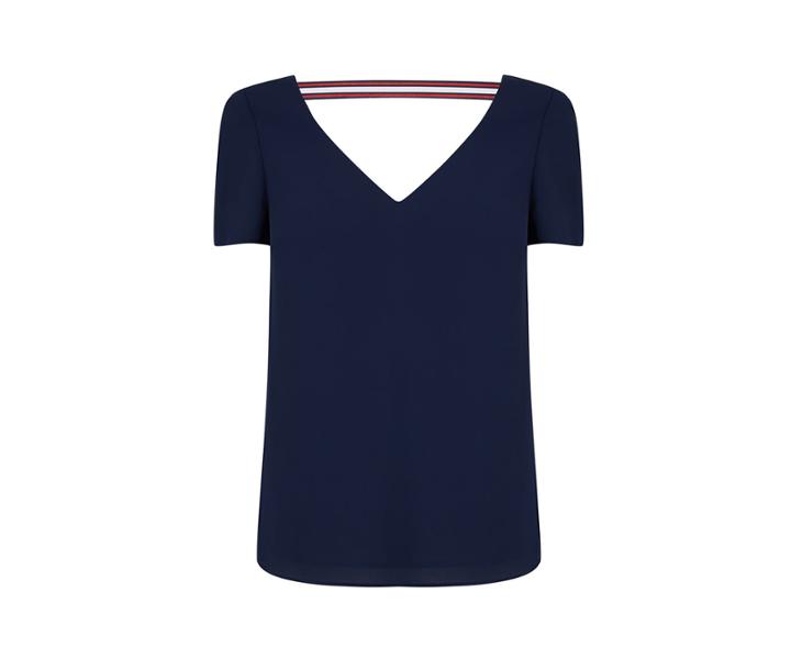 Oasis V Neck Ribbon Tee