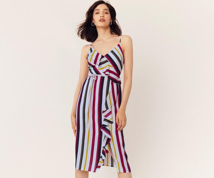Oasis Bali Stripe Midi Dress