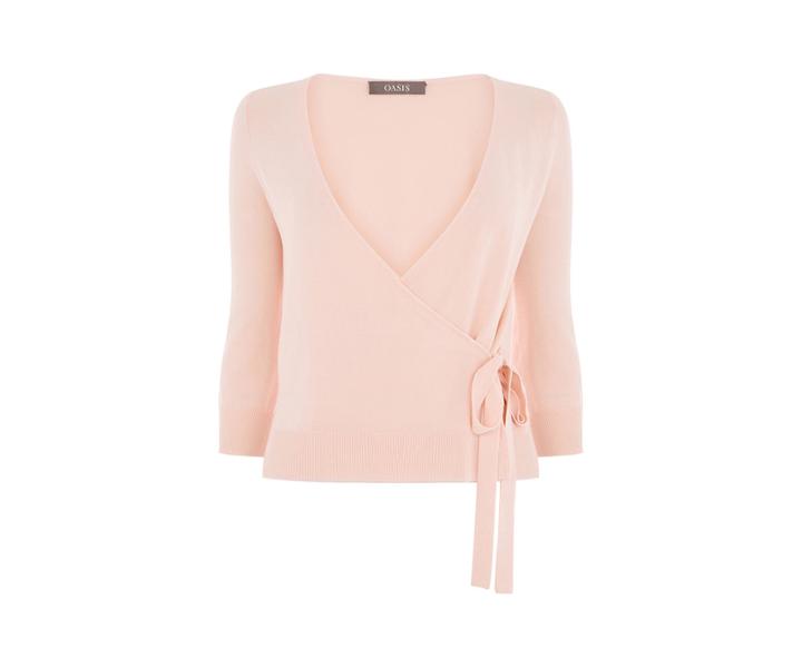 Oasis Sheer Ballet Wrap 3/4 Sleeve
