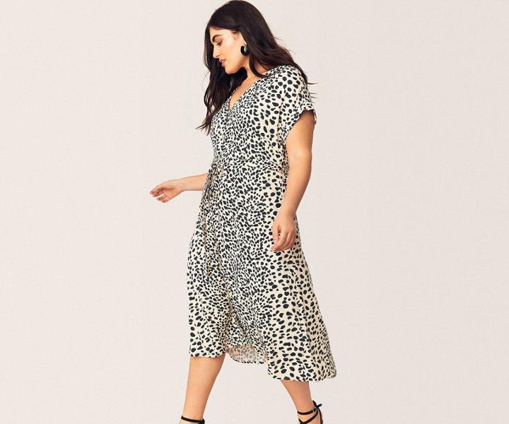 Oasis Curve Leopard Midi Dress