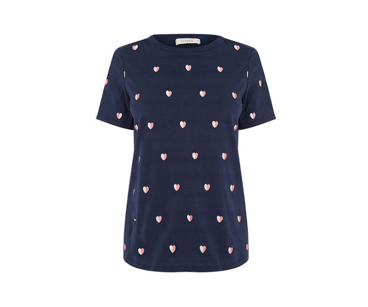Oasis Heart Embroidered Tee