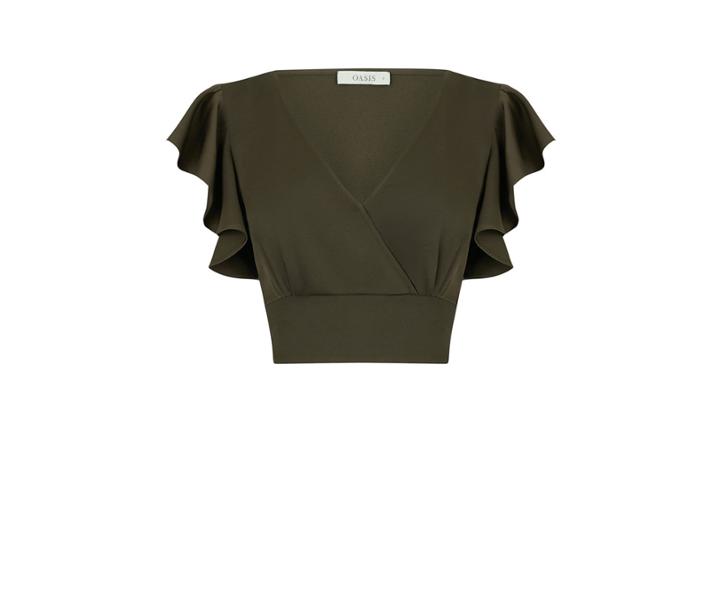 Oasis Cropped Satin Tie Top