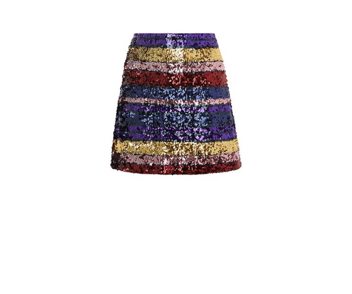 Oasis Rainbow Sequin Mini Skirt