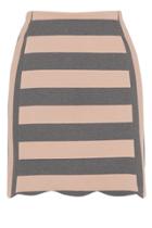 Oasis Scallop Stripe Skirt