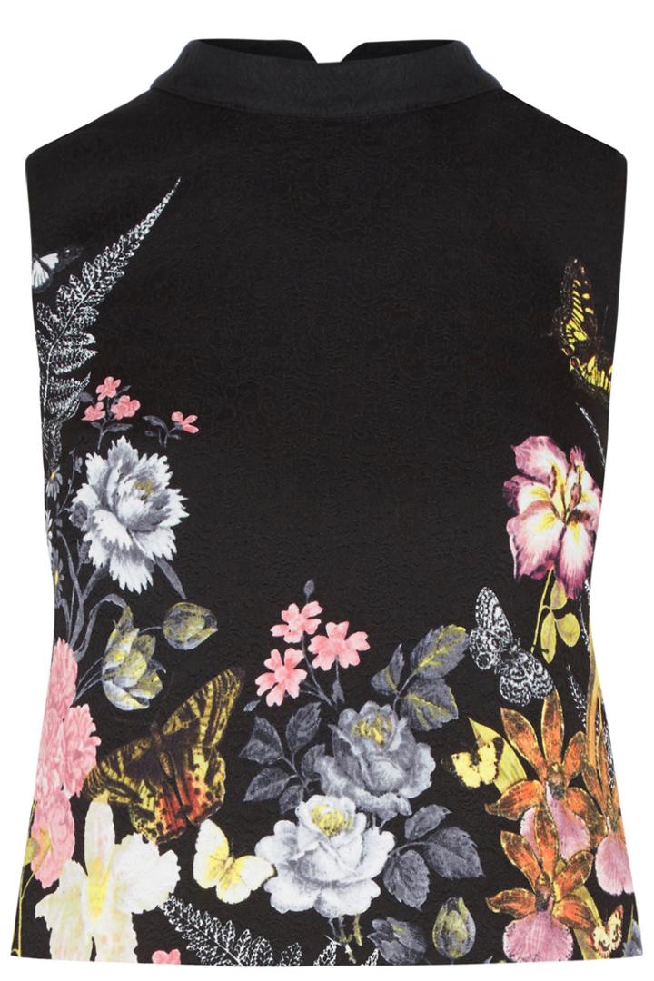 Oasis Petite Botanical Jacquard Top