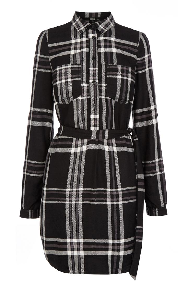 Oasis Check Shirt Dress