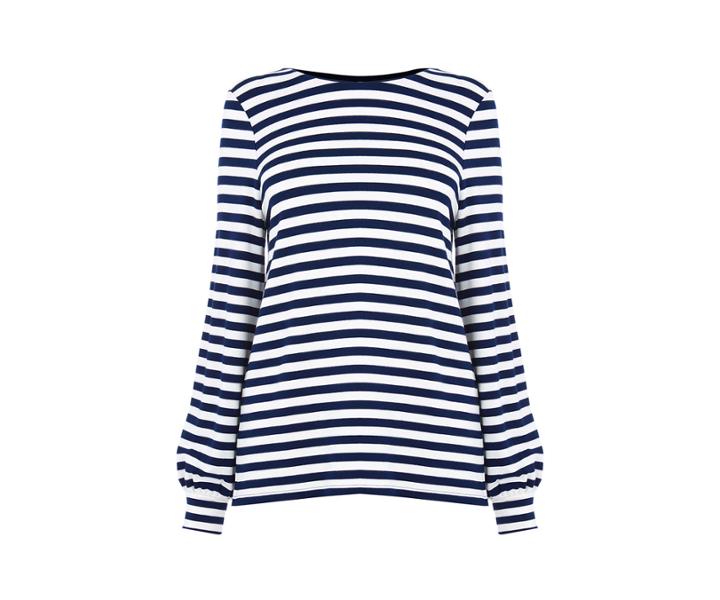 Oasis Stripe Balloon Sleeve Top