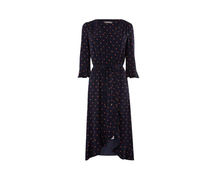Oasis Heart Wrap Midi Dress