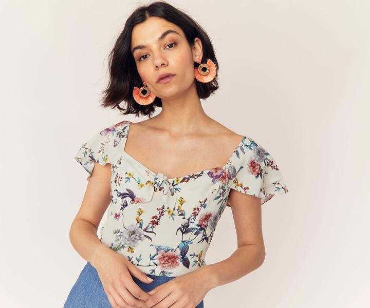 Oasis Louisa Tie Front Top
