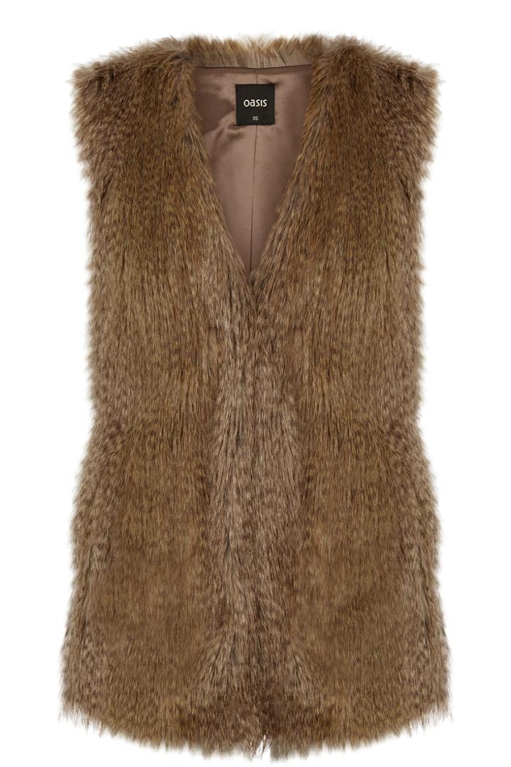 Oasis Casual Long Fur Gilet