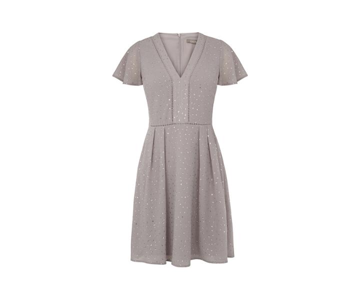 Oasis Long Glitter Spot Dress