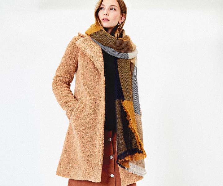 Oasis Large Check Blanket Scarf