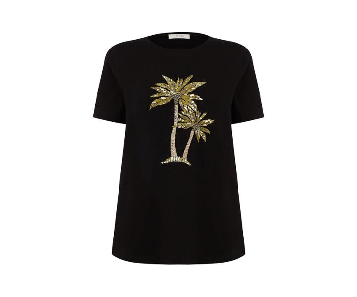 Oasis Embellished Palm Tee