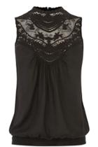 Oasis Lace Black Shell Top