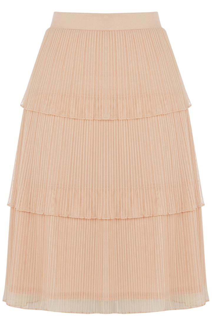 Oasis Plisse Mesh Tiered Skirt
