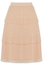 Oasis Plisse Mesh Tiered Skirt