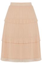 Oasis Plisse Mesh Tiered Skirt