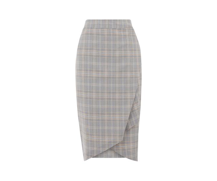 Oasis Check Tailored Skirt