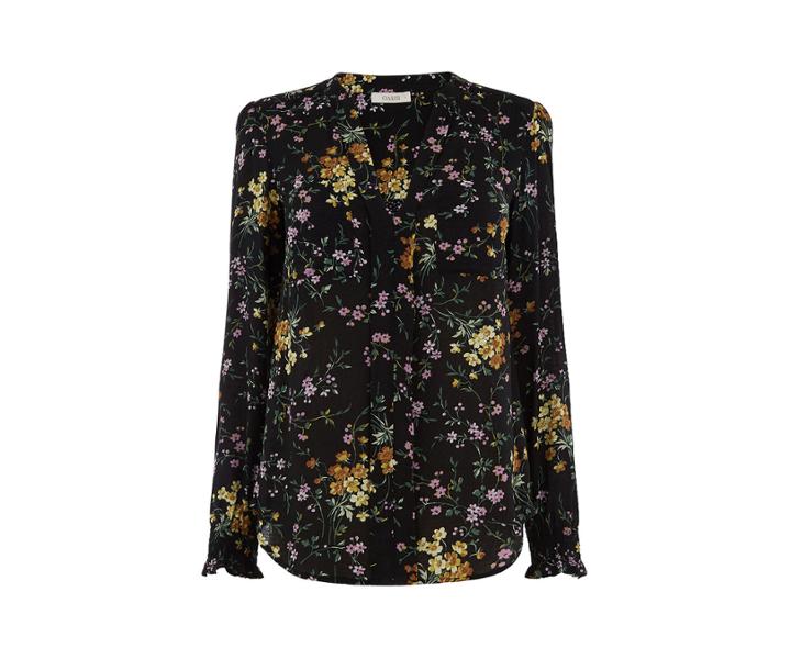Oasis Ditsy Collarless Shirt