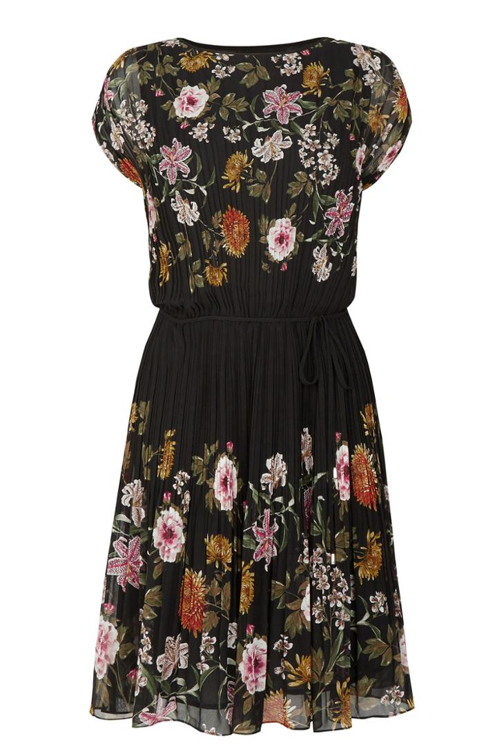 Oasis Opium Pleat Dress Longer Length
