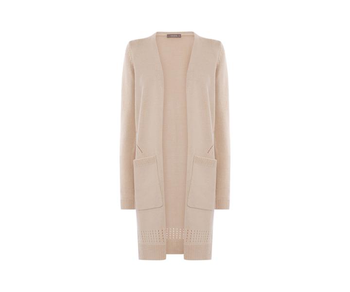 Oasis Long Pointelle Cardi