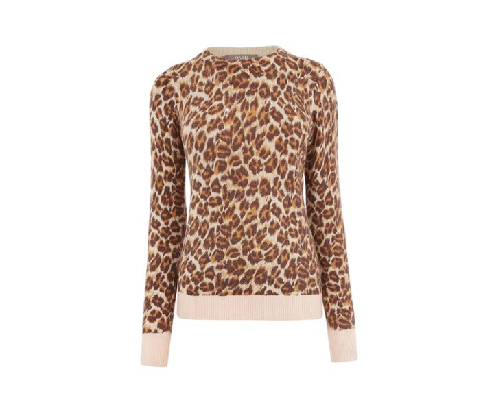 Oasis Kitty Leopard Print Jumper