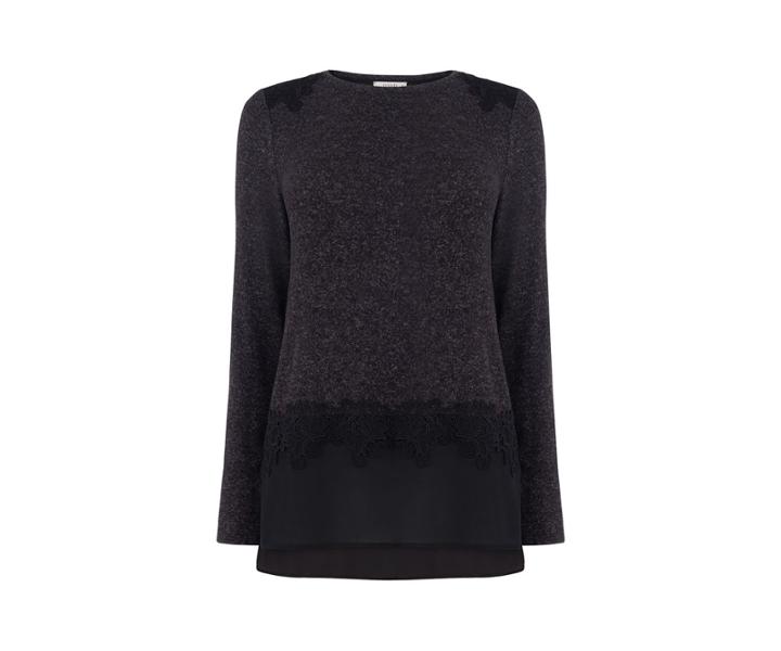 Oasis Lace Cut & Sew Sweater