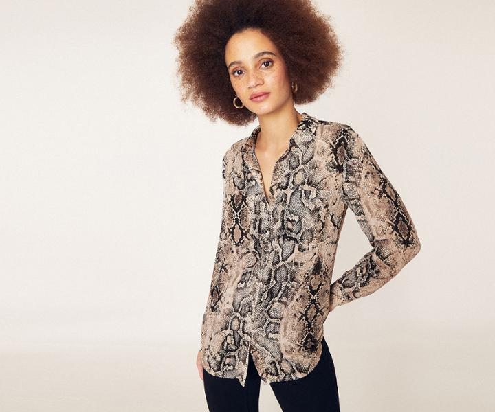 Oasis Snake Print Shirt