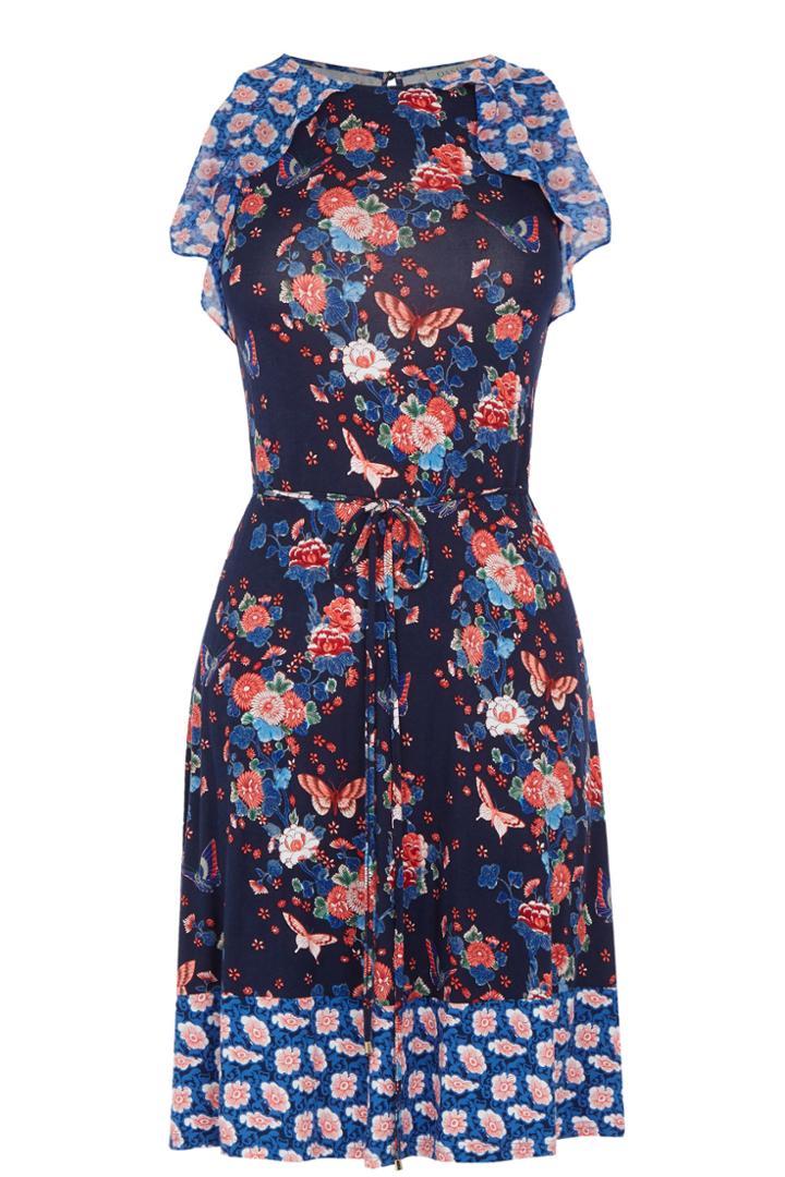 Oasis Harriet Print Ruffle Dress