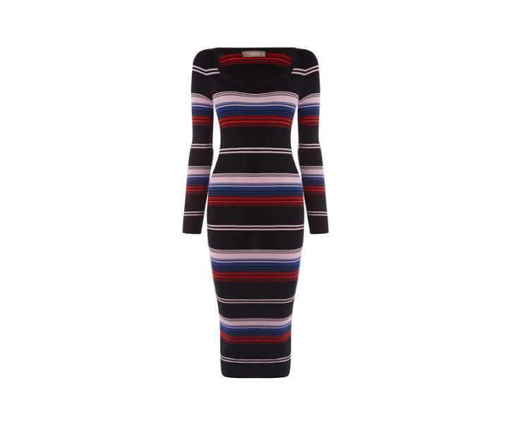 Oasis Rainbow Stripe Tube Dress