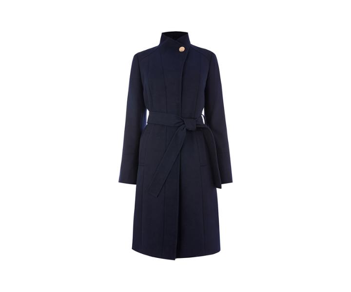 Oasis Leahana Long Funnel Neck Coat