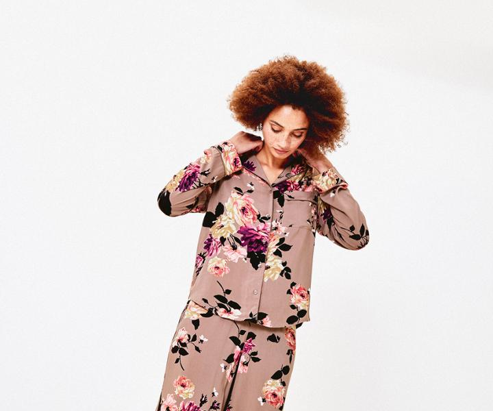 Oasis Winter Rose Pyjama Shirt