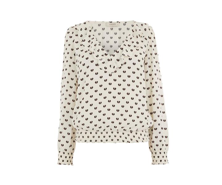 Oasis Butterfly Heart Frill Top