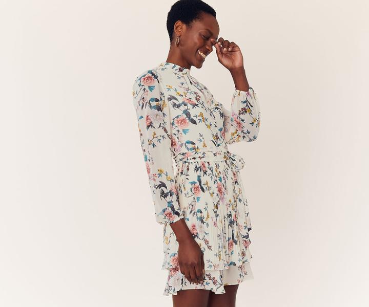 Oasis Tiered Floral Skater Dress