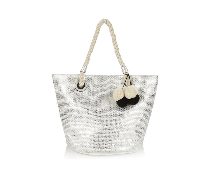 Oasis Woven Metallic Summer Shopper