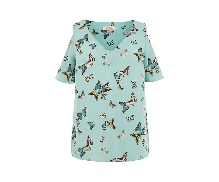 Oasis Butterfly Cold Shoulder Top