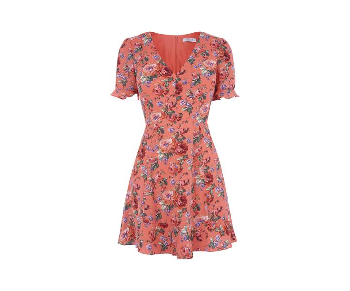 Oasis Short Utility Rose Tea Dress