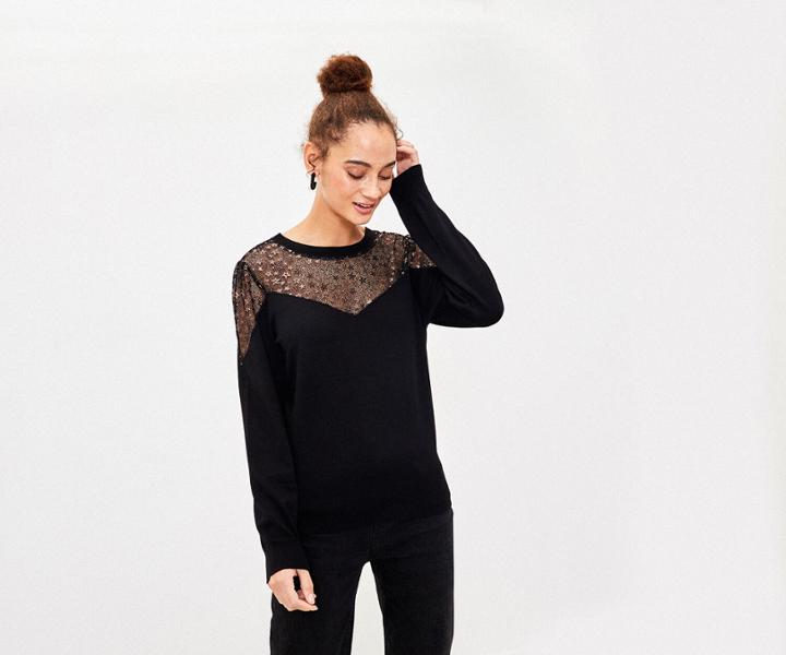 Oasis Star Lace Knit Jumper