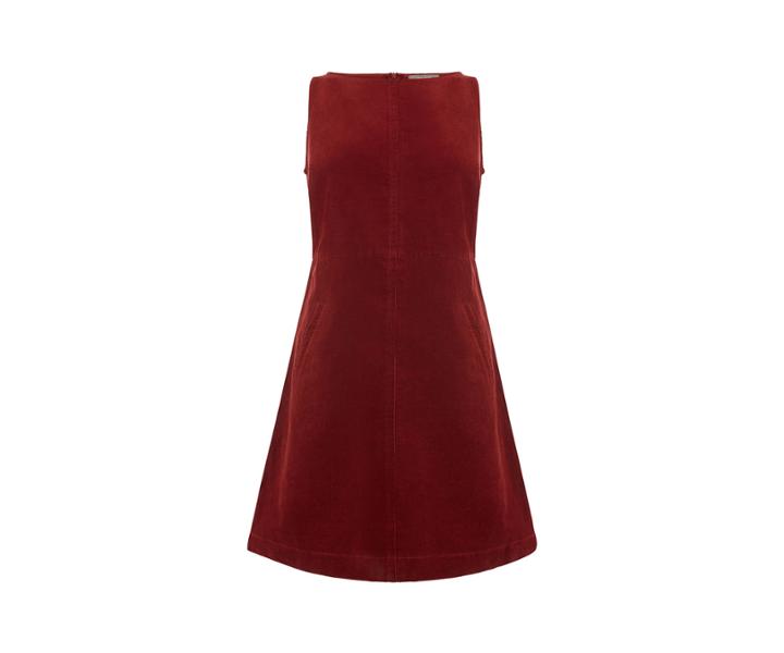 Oasis Slash Neck Cord Pinafore