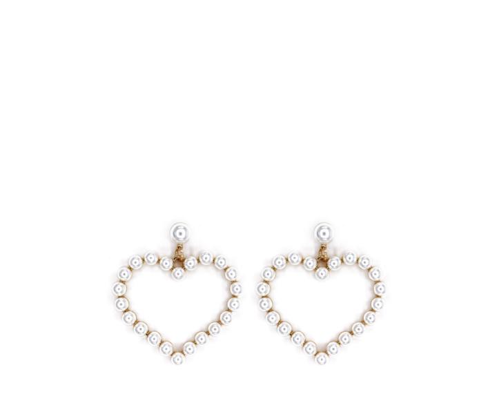 Oasis Pearl Heart Earrings