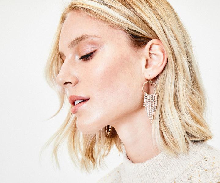 Oasis Pave Chandelier Earrings