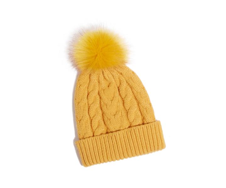 Oasis Cassie Cable Pom Beanie Hat