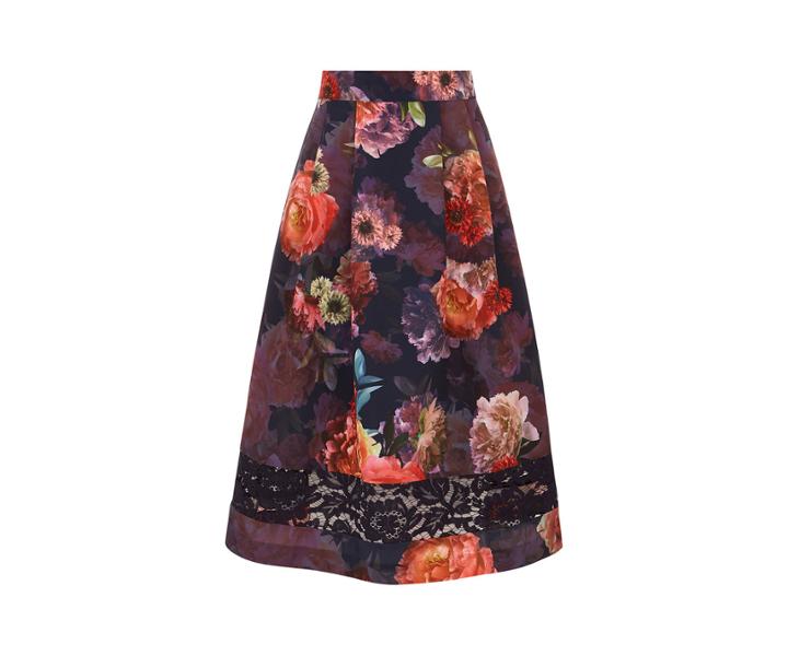 Oasis Floral Midi Skirt