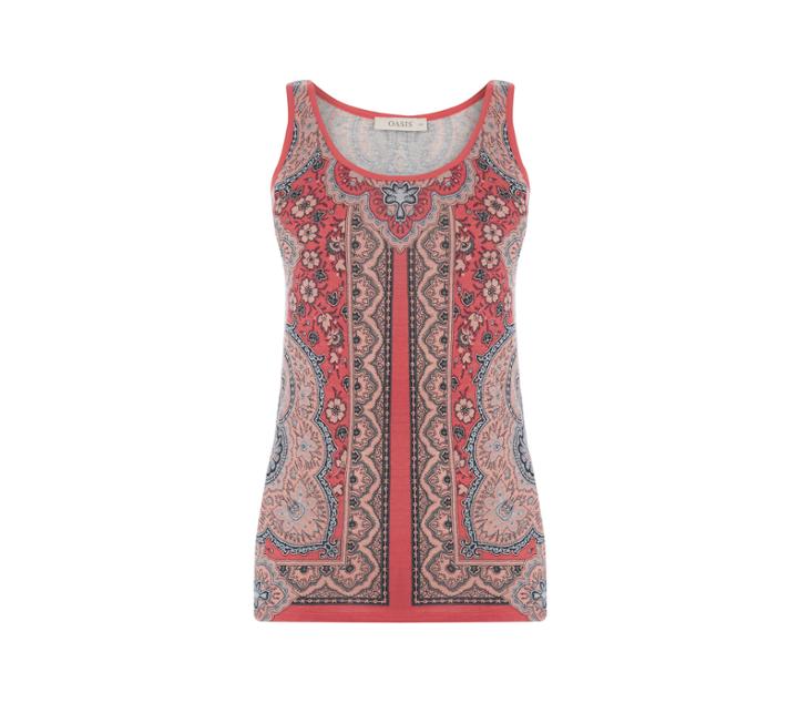Oasis Rhianna Print Paisley Vest