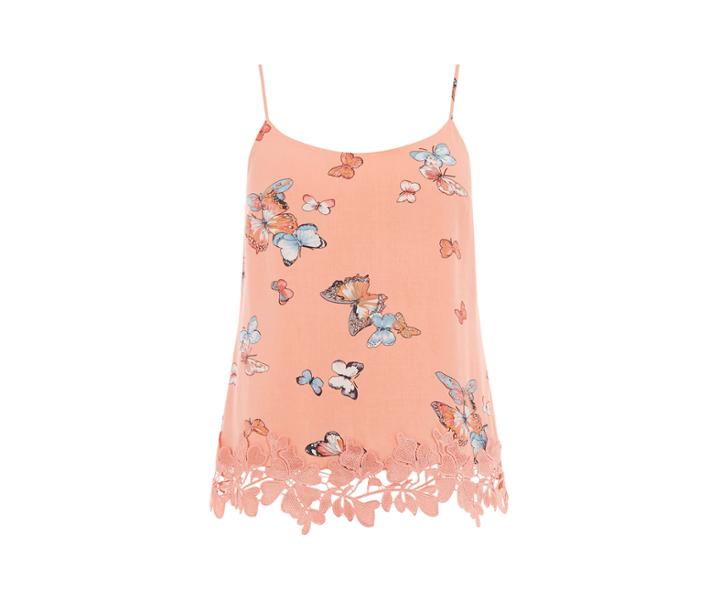 Oasis Butterfly Lace Trim Cami