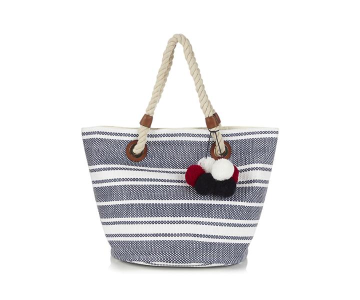 Oasis Woven Stripe Shopper